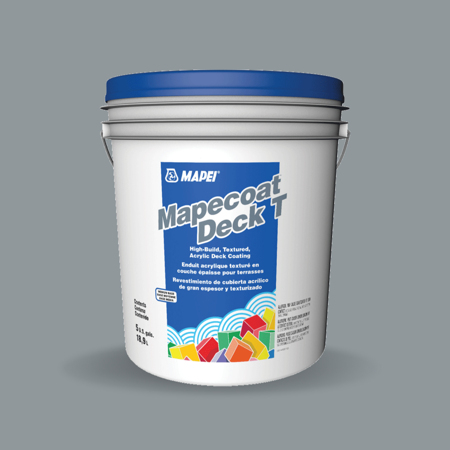 Mapei Mapecoat Deck T - Medium Base- Anti- Slip Finish #8648 Blue Silver - 9.5WaterproofingSupply