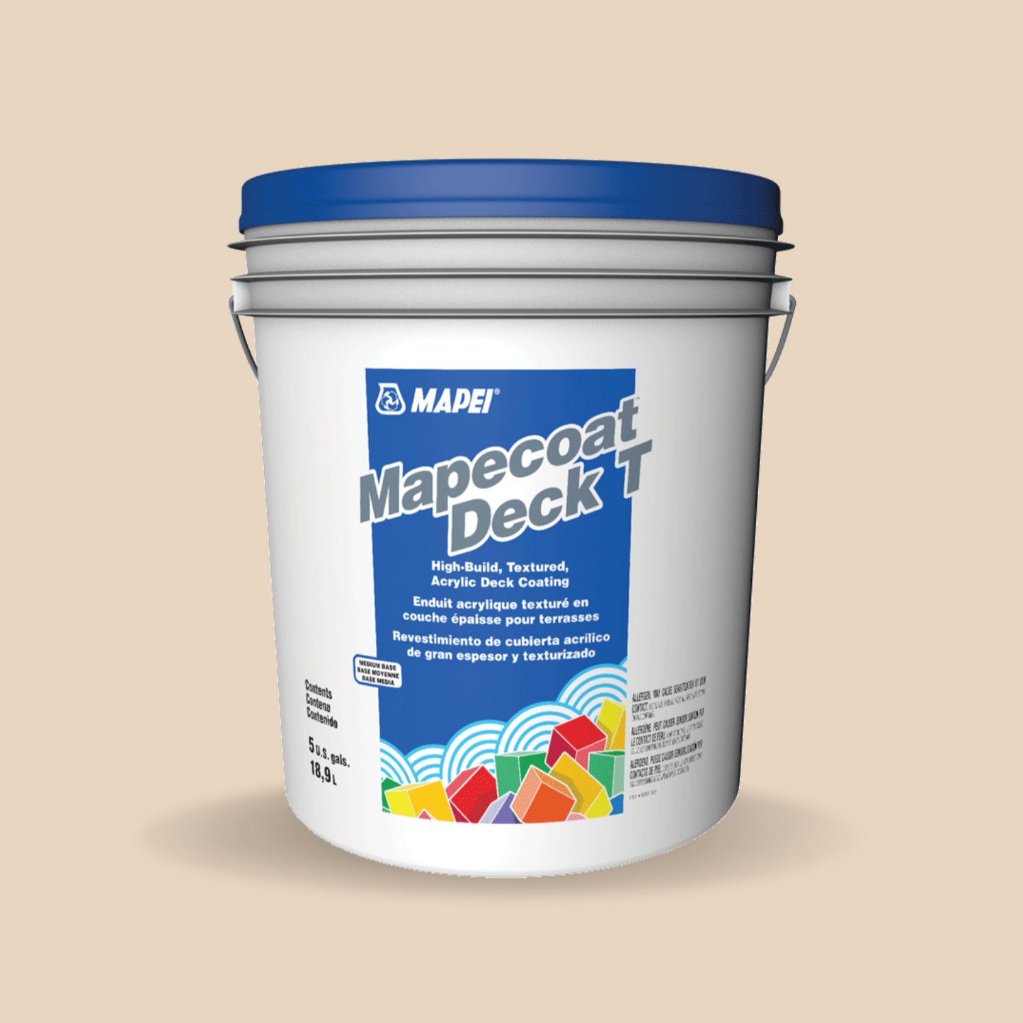 Mapei Mapecoat Deck T - Pastel Base- Anti- Slip Finish #8649 Buttermilk